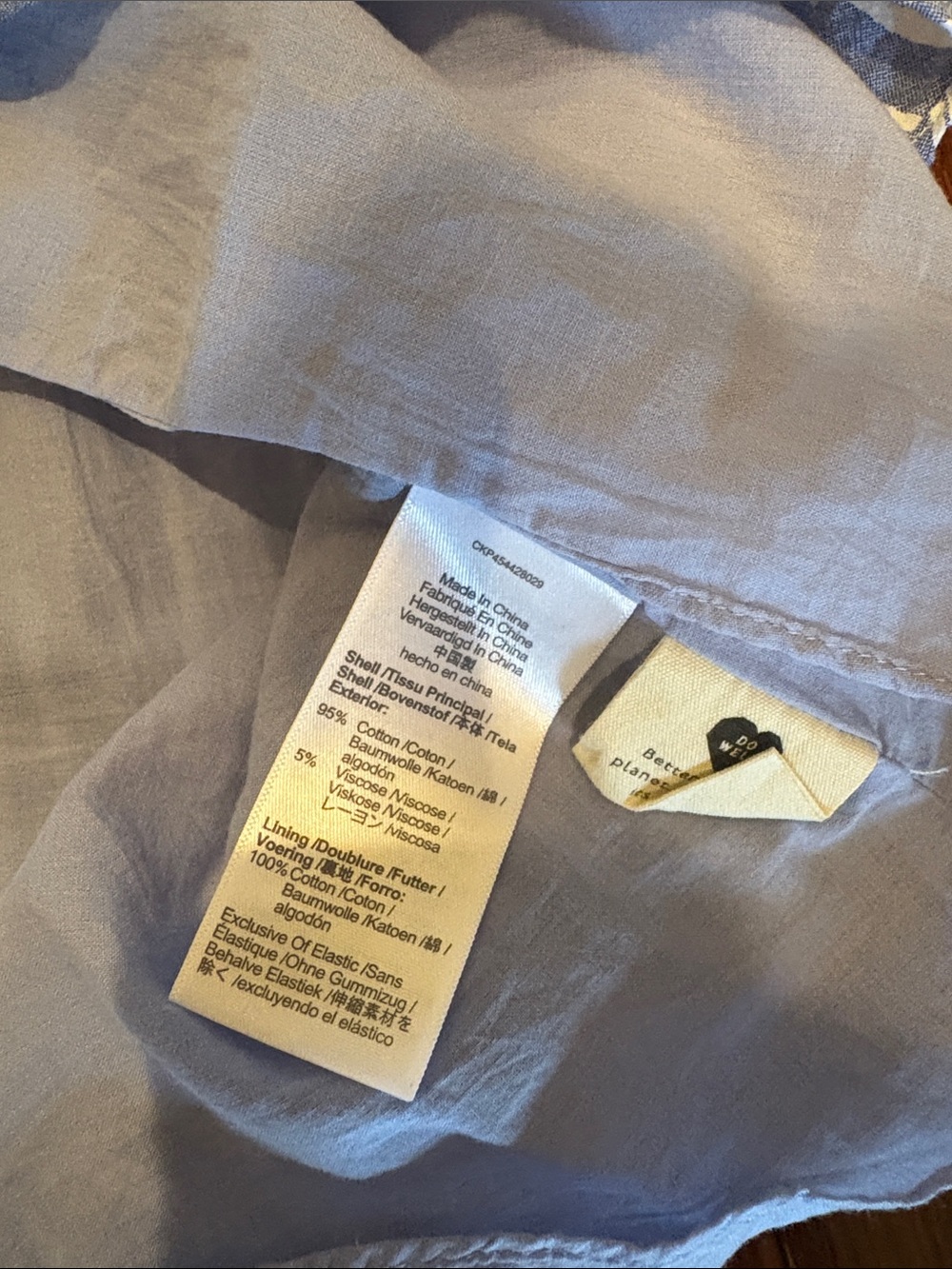 Blue Stripe Smocked Puff-Sleeve Dress - Picture 3 of 3